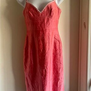 Elegant Pink Spaghetti Strap Dress